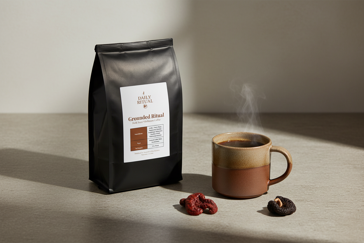 Grounded Ritual – Dark Mushroom Coffee | Rich & Centered