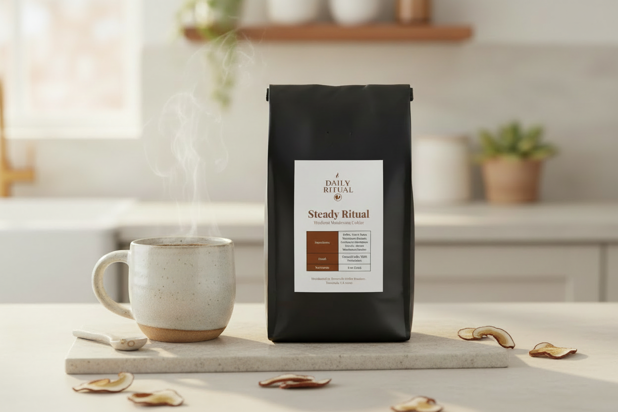Steady Ritual – Medium Mushroom Coffee | Smooth & Balanced